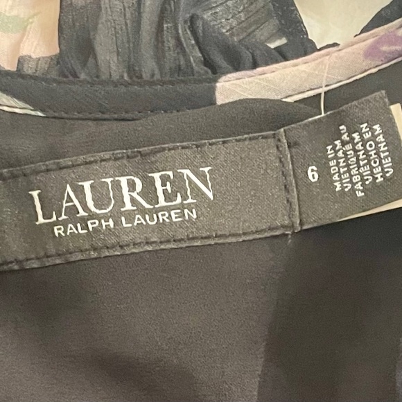 Lauren Ralph Lauren Floral Fit & Flare Black Multi. Size 6 Regular. $185 💕NWT - Picture 7 of 14